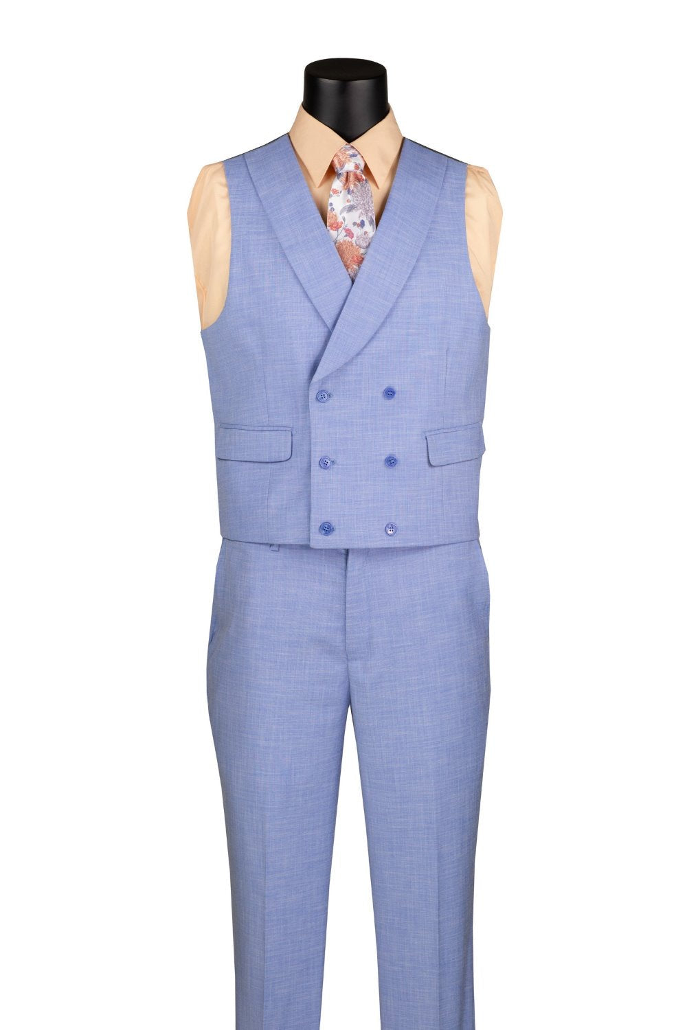 Light Blue Modern Fit 3 Piece Suit