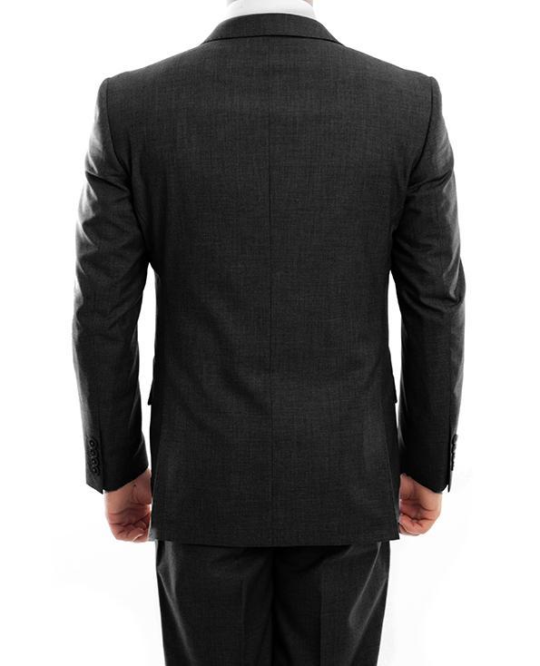 Arezzo Modern Italian Wool Suit, Black, 2 Piece