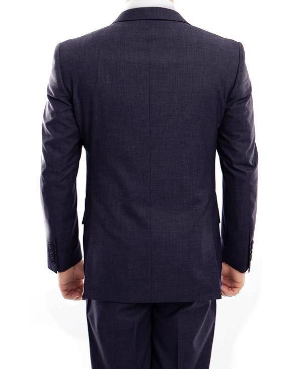 Arezzo Wool Modern Fit Italian Suit - Navy, 2 Piece