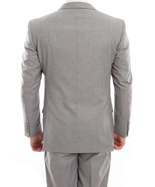 Arezzo Collection Wool Suit Modern Italian 2 Piece Gray