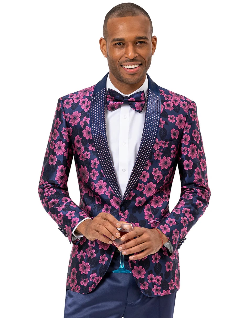 Purple Paisley Tuxedo Blazer for Prom