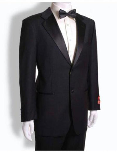 Authentic Tiglio Brand Men's 2 Button Suit Black- High End Suits - High Quality Suits