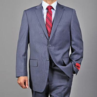 Authentic Tiglio Brand Men's patterned Blue 2-button Suit - High End Suits - High Quality Suits