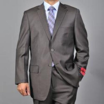 Authentic Tiglio Brand Men's patterned Brown 2-button Suit - High End Suits - High Quality Suits