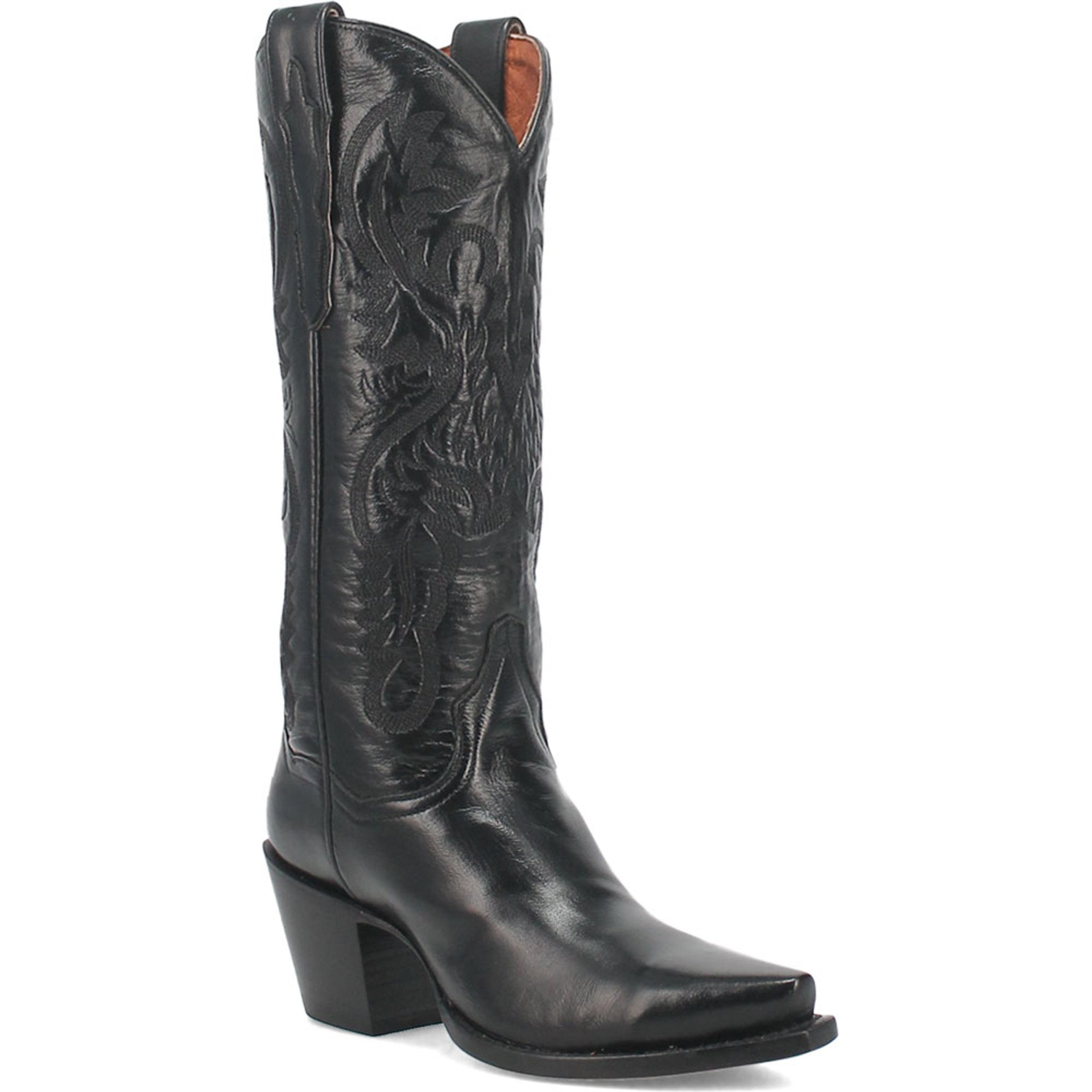 Maria 13 Snip Toe Black Leather Boot by Dan Post