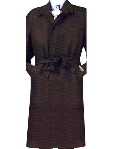 Men's Dress Coat Full Length 4 Button Hidden Button Blend Top Coat With Removable Belt black Color Men's Overcoat mensusa