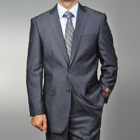 Men's Grey Teakweave 2-button Vested three piece suit main image 0