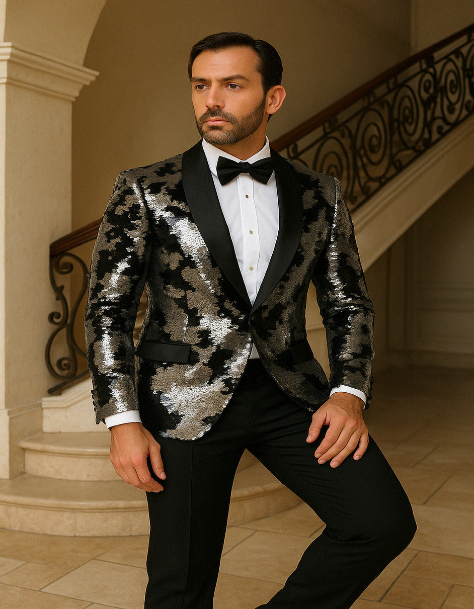 MEATPACKING Sequin Tuxedo Blazer Jacket BYMANYC ® New York