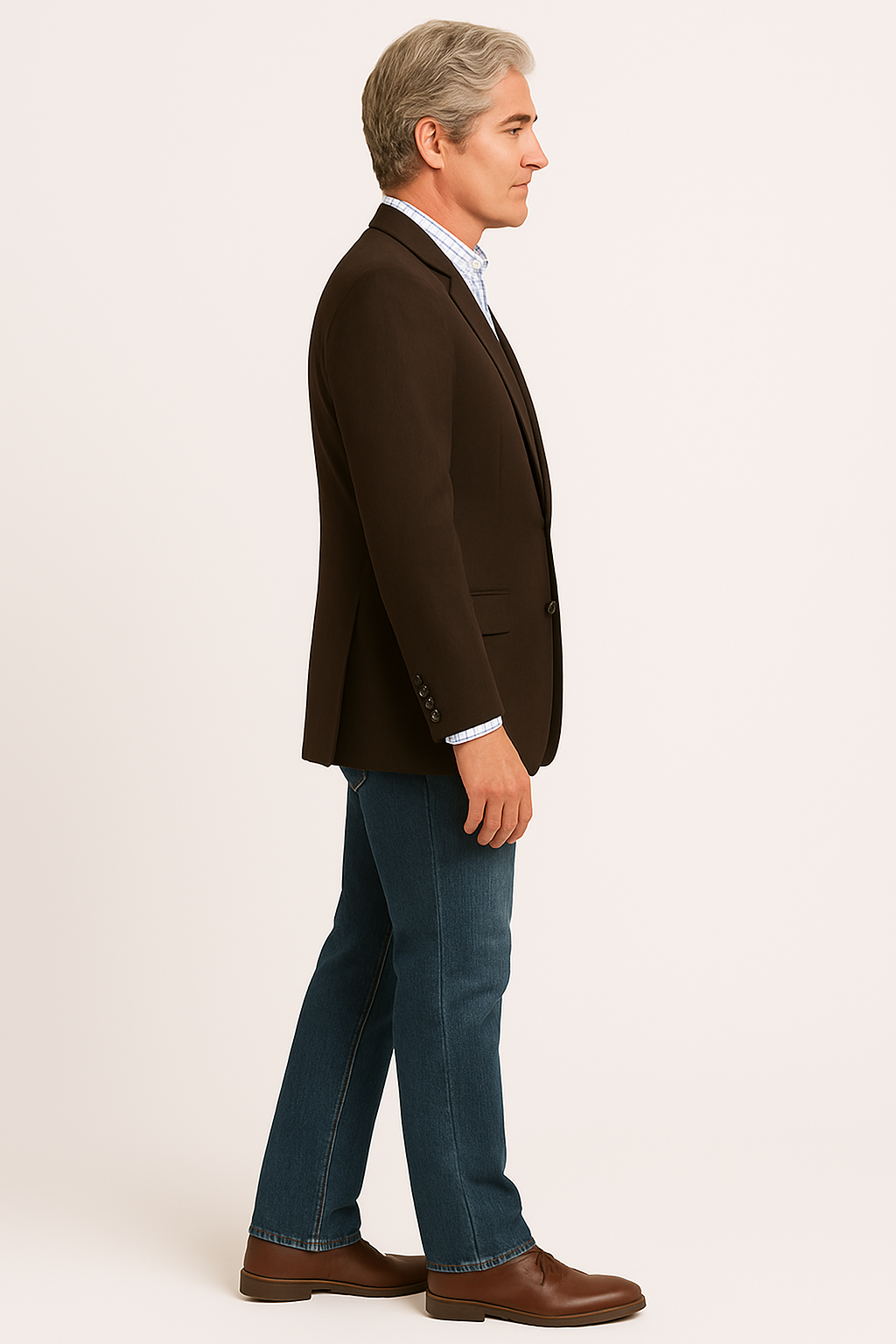 Men's Brown 2 Button Fashion Dress Casual Blazer