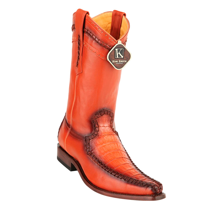 King Exotic Men's Caiman Belly European Toe Boots