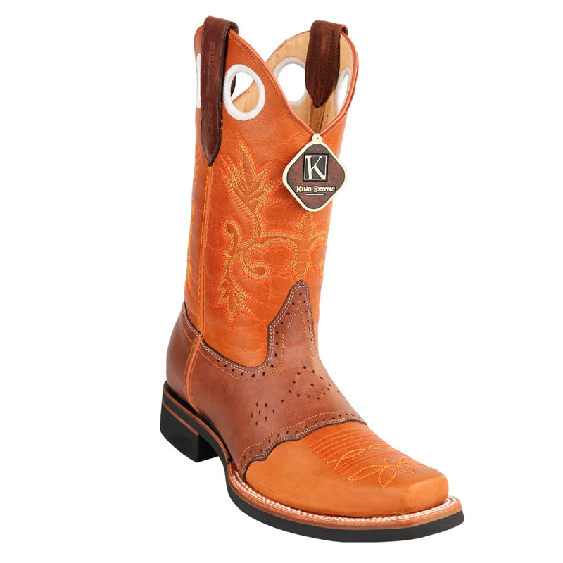 Men's Handcrafted Leather Saddle Vamp Boots