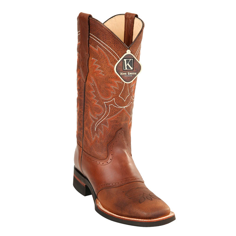 King Exotic Handcrafted Leather Saddle Vamp Boots