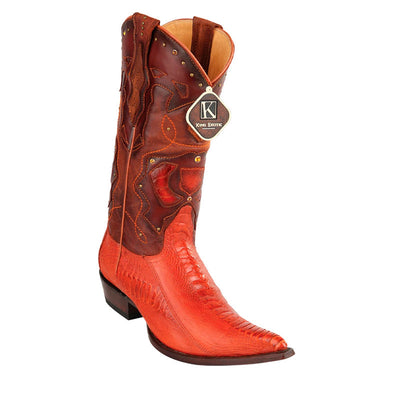 Ostrich Leg 3x Toe Cognac Boots by King Exotic