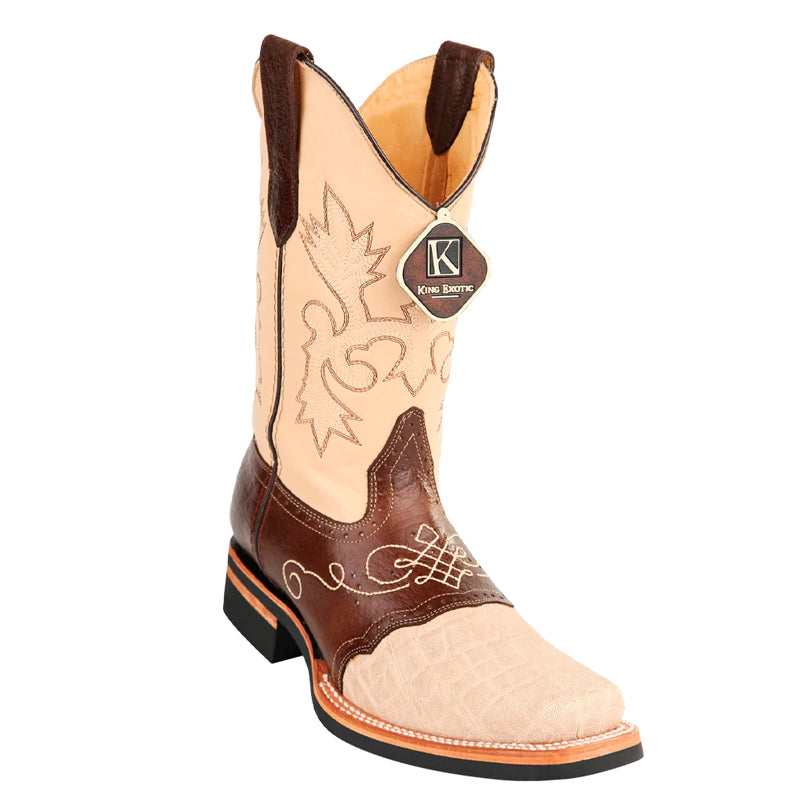 King Exotic Handcrafted Elephant Skin Boots Oryx