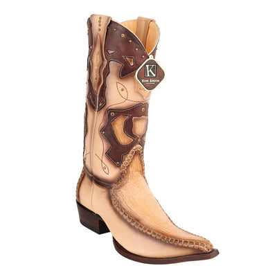 King Exotic Sharkskin 3x Toe Boots Burnished Oryx