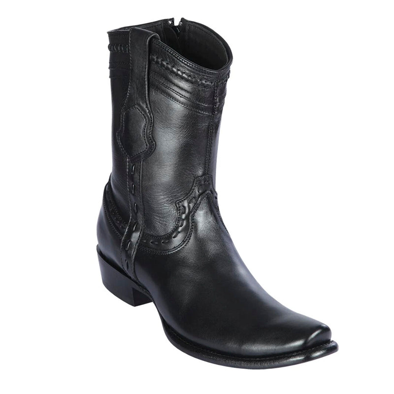 Handcrafted Black Dubai Toe Exotic Leather Boots