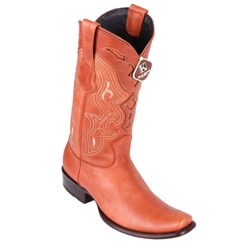King Exotic Honey Leather Dubai Toe Boots