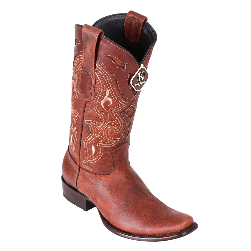 King Exotic Brown Dubai Toe Leather Boots for Men