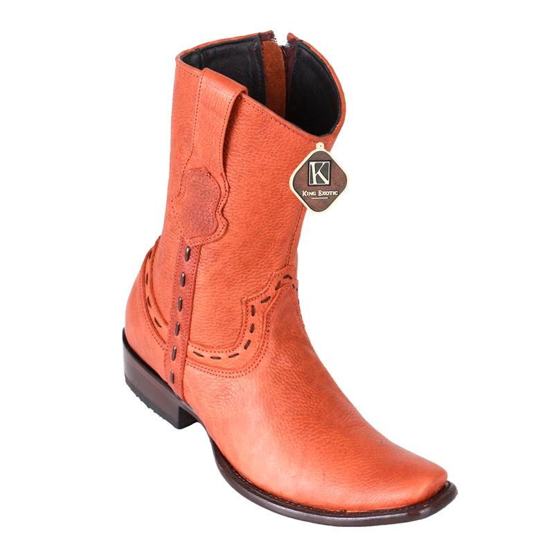 King Exotic Honey Leather Boots Dubai Toe