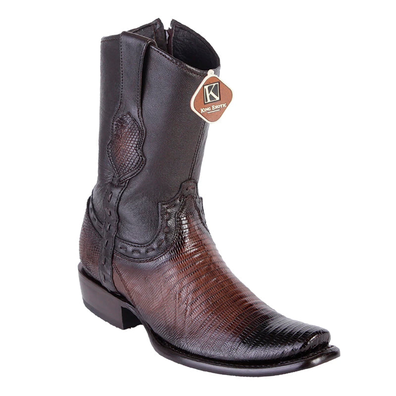 King Exotic Lizard Boots with Zipper, Dubai Toe