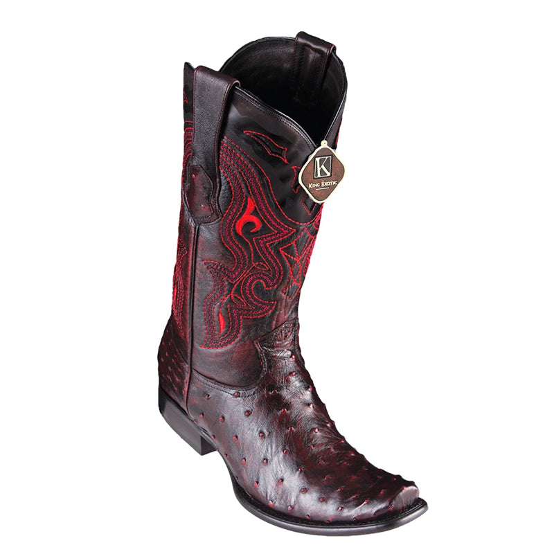 King Exotic Ostrich Dubai Toe Boots Handcrafted