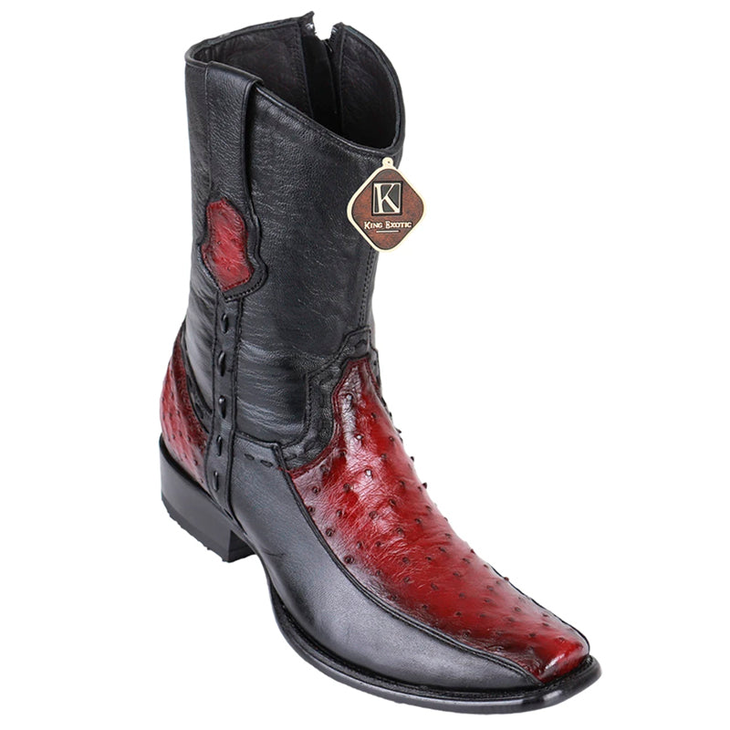 Handcrafted Ostrich & Deer Dubai Toe Boots