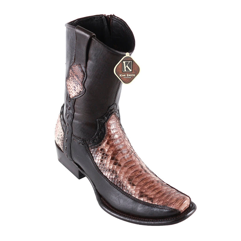 Python Boots with Deer Dubai Toe Rustic Brown
