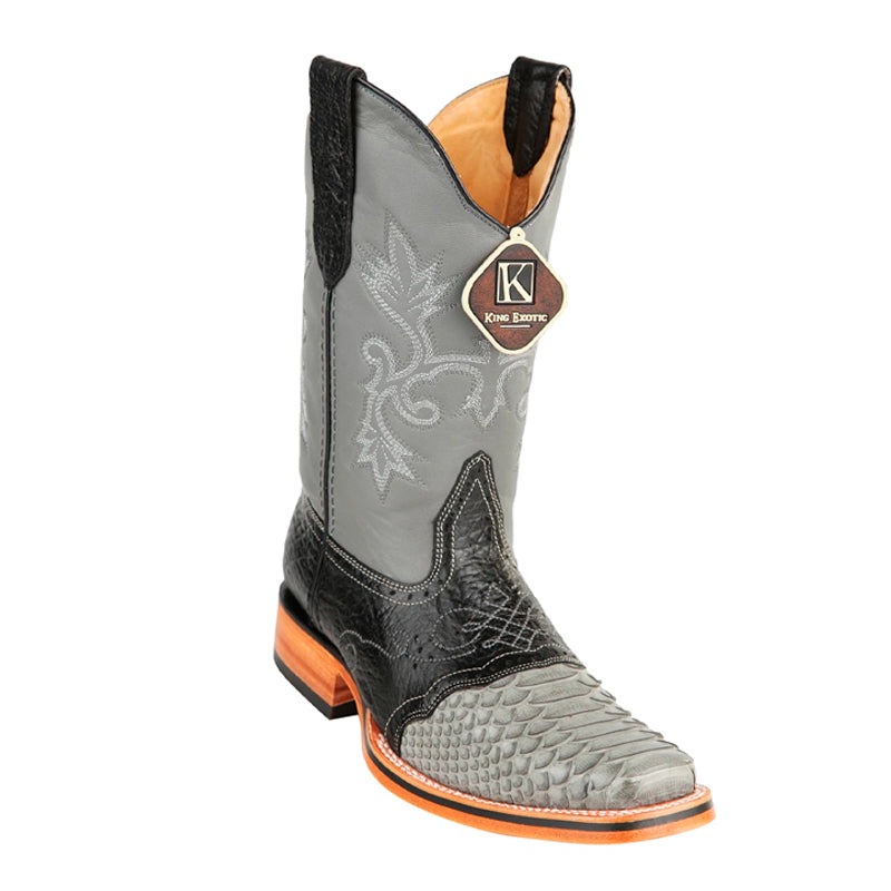 Handmade Python Square Toe Boots by King Exotic