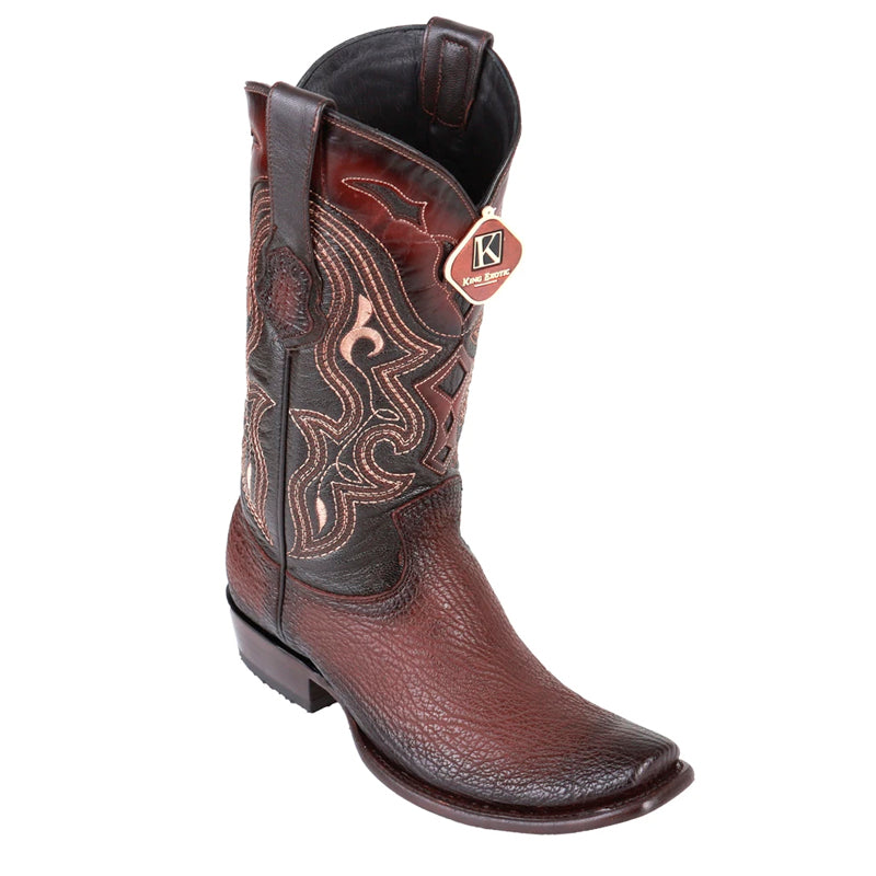 Faded Brown Handcrafted Sharkskin Boots for Men