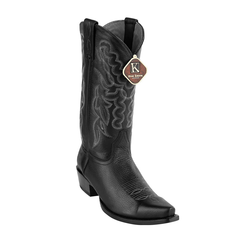 Men's King Exotic Grisly Leather Snip Toe Boots