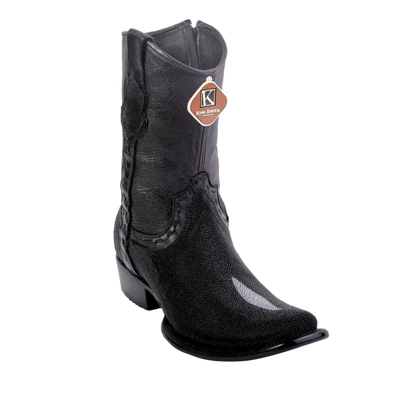 Handmade Black Stingray Boots Dubai Toe