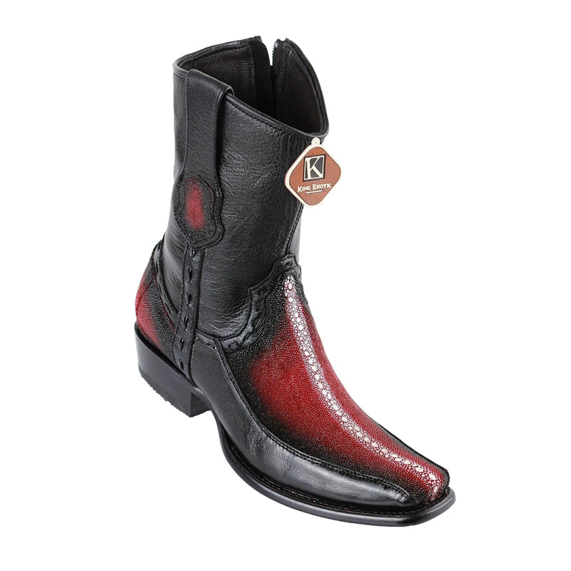 Men's Stingray Boots Faded Burgundy Dubai Toe