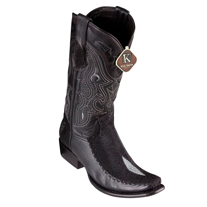Handcrafted Black Stingray Dubai Toe Boots