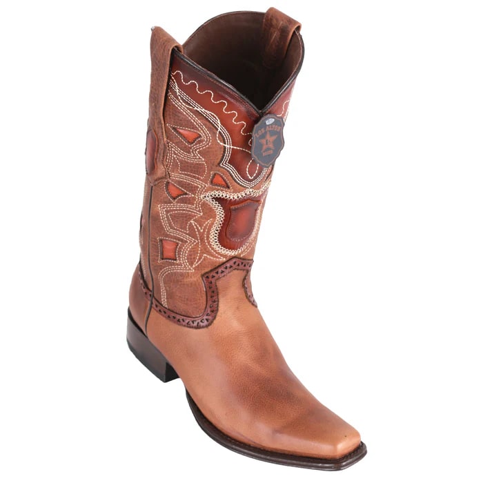 Men's Honey European Toe Cowboy Boots by Los Altos