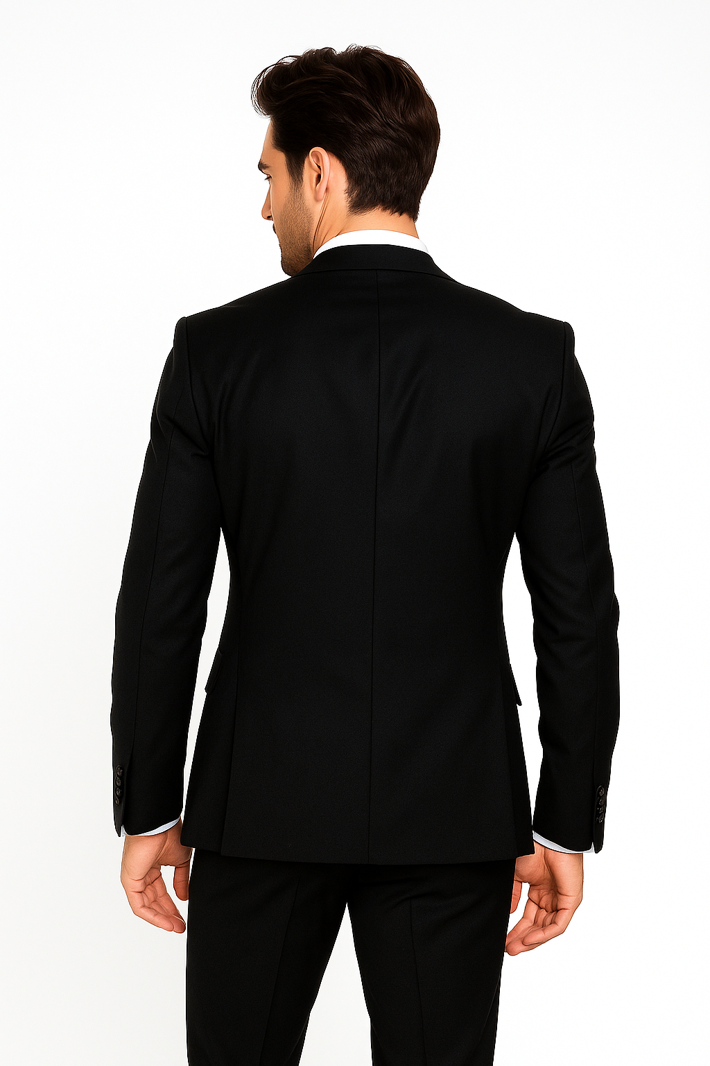 Men's Black 2 Button Italian Design Suit