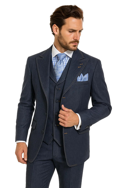 Men's Cotton Denim Suit