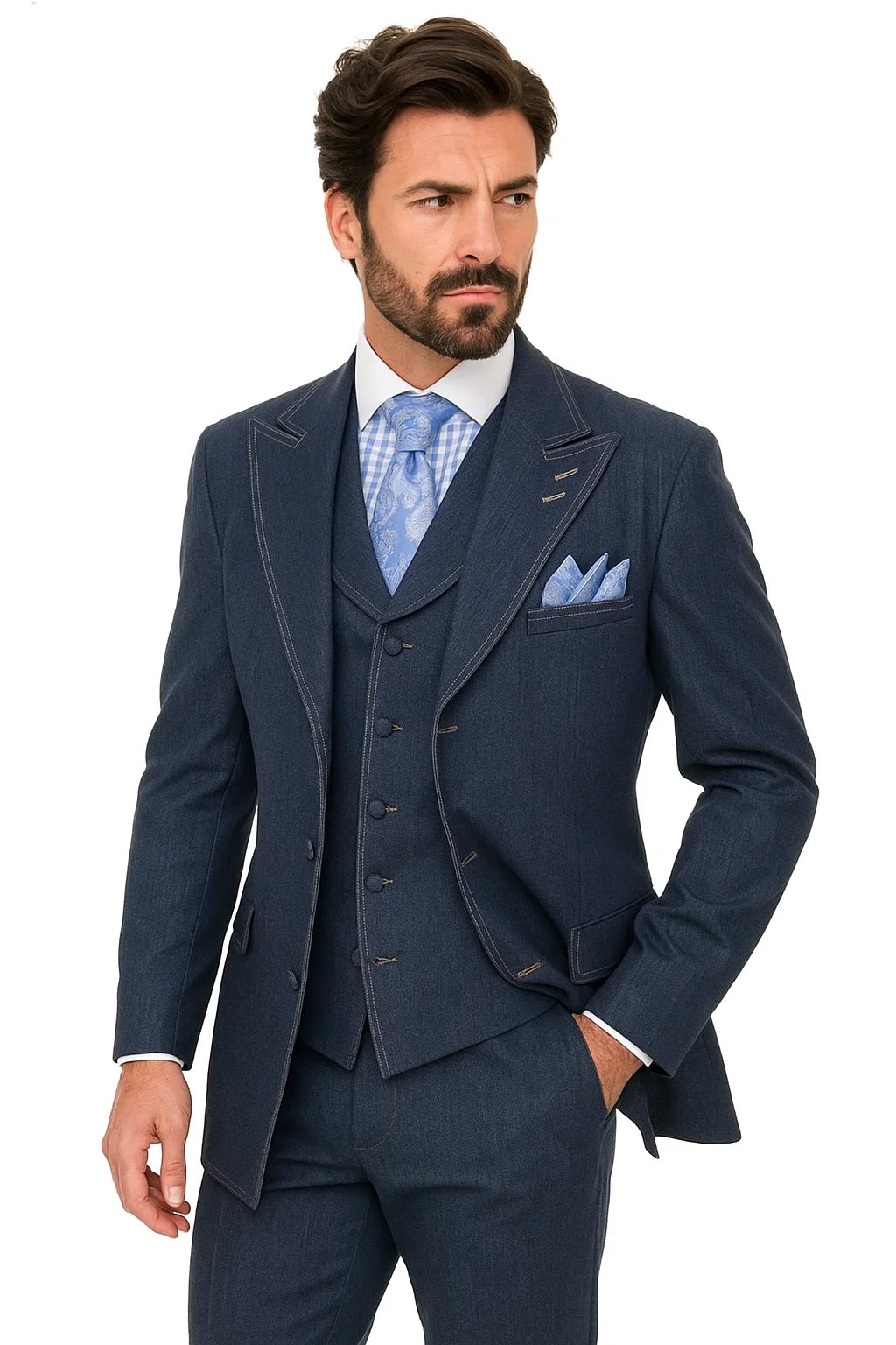 Men's Cotton Denim Suit