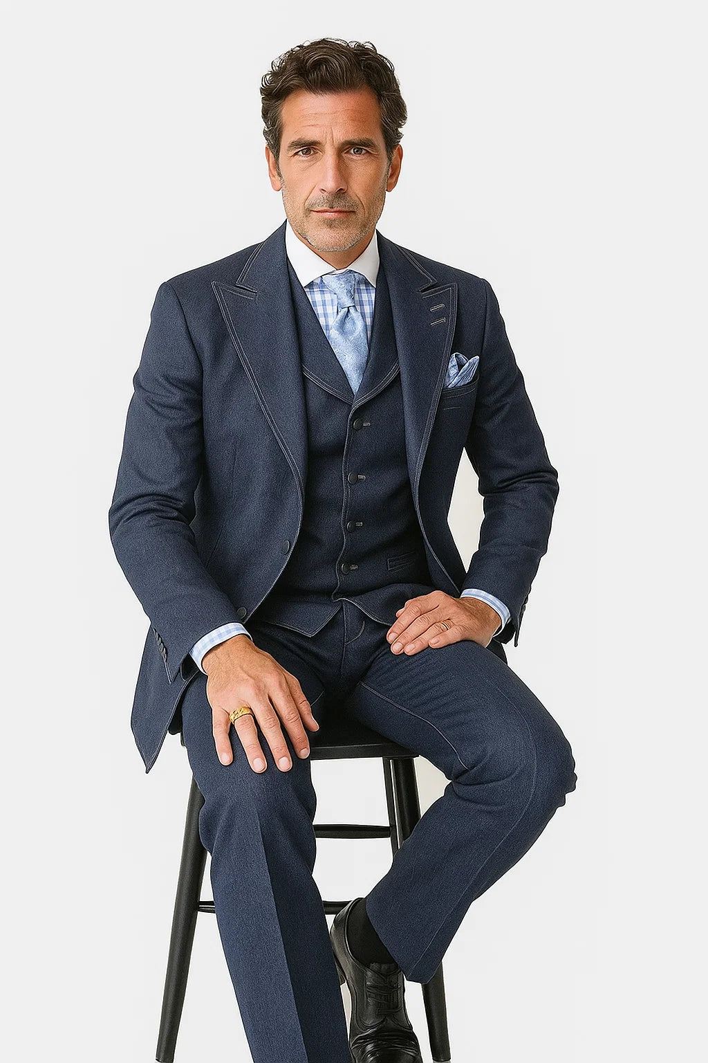 Men's Cotton Denim Suit