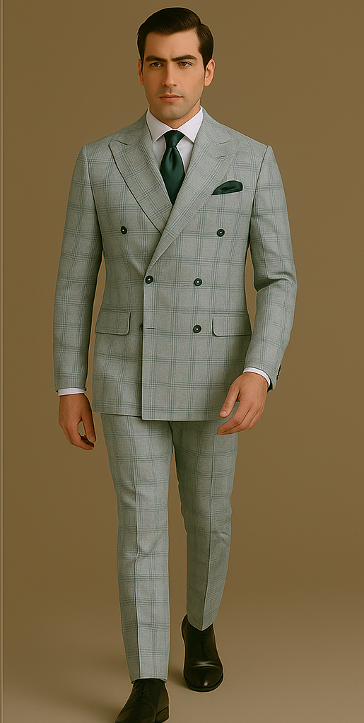 Rossi Man Milano Slim Fit Double Breasted Suit