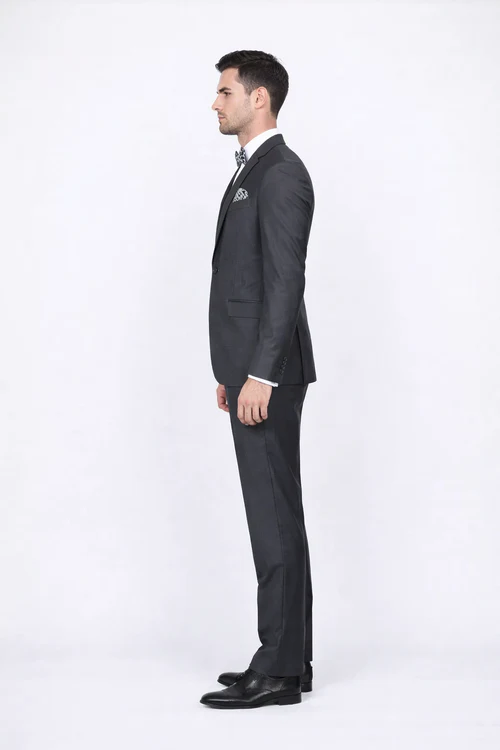 Rossiman Rossi Gray Wool Slim Suit