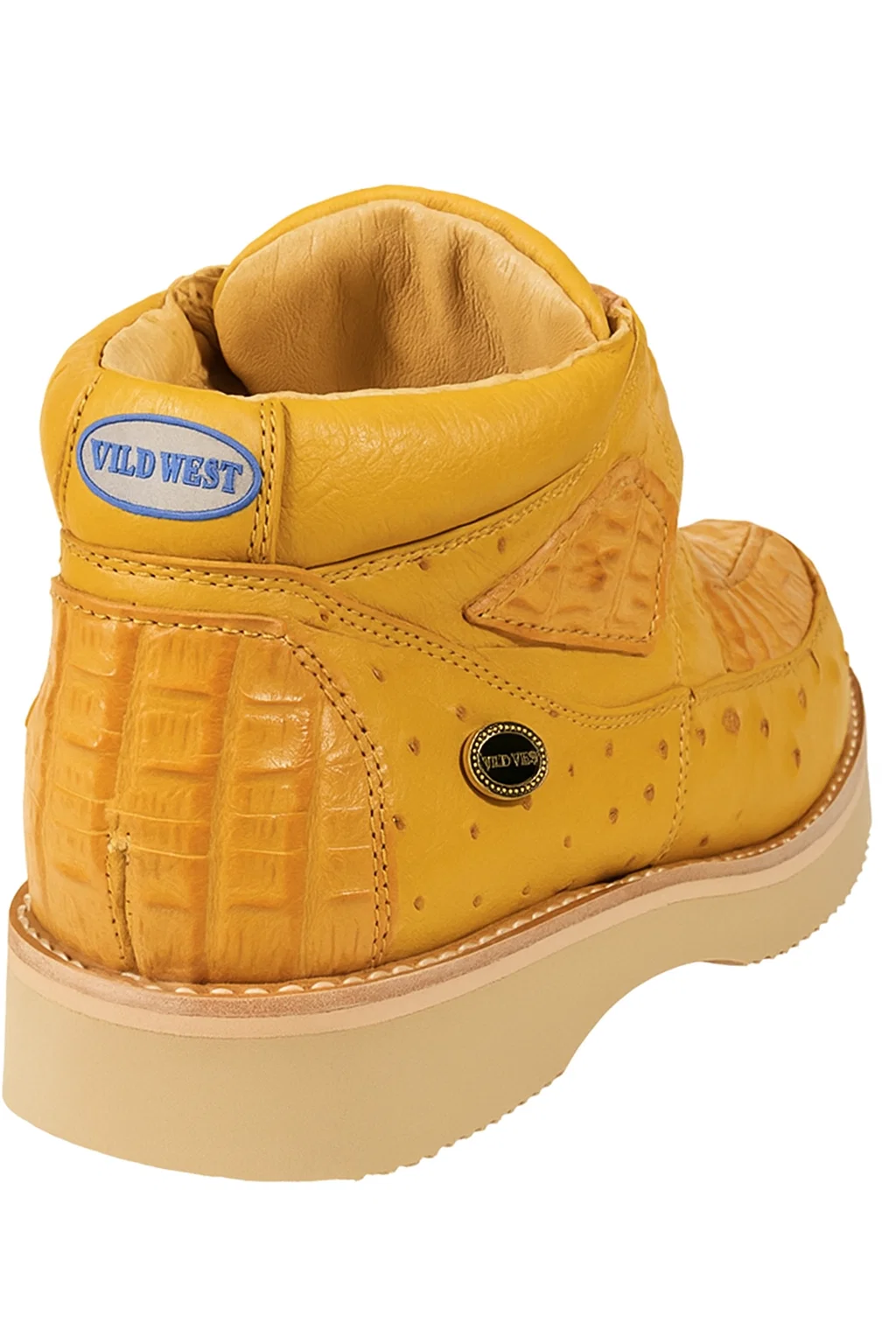 Men's Wild West Boots Caiman and Ostrich Skin Shoe