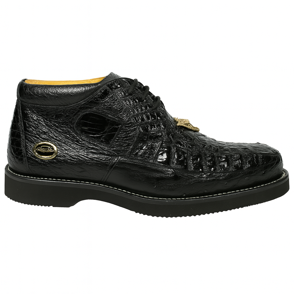 Men's Wild West Boots Caiman and Ostrich Skin Shoe