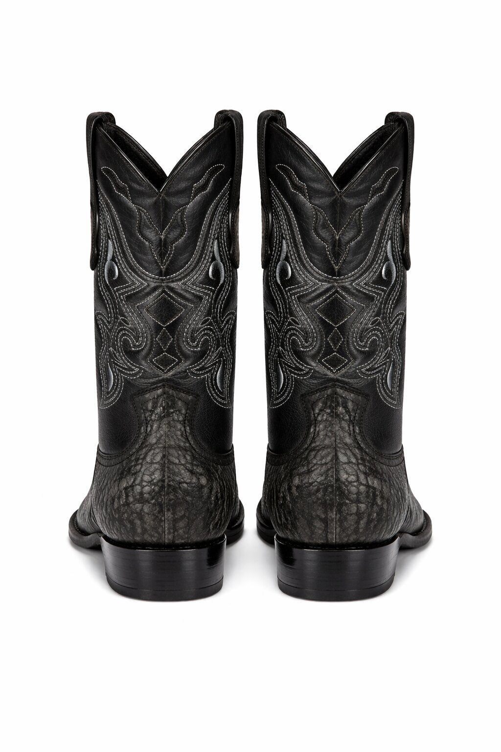 Black Shark Skin Boots Dubai by King Exotic Boots