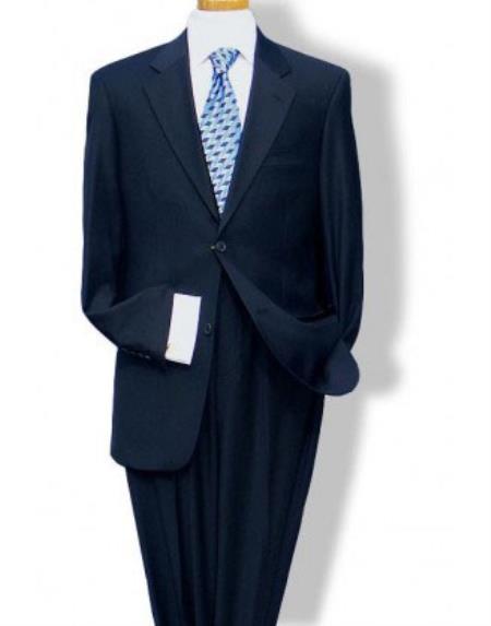 Men's Mordern Fit 2 Button Suit Dark Navy