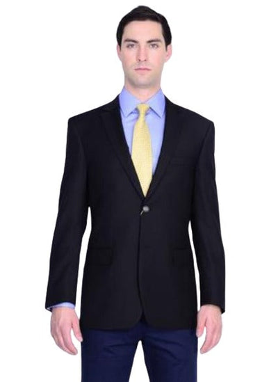 Men's Sport Coat Black Authentic Mantoni Brand - High End Suits - High Quality Suits