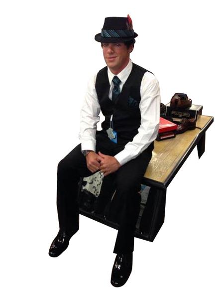 Men's Black Button Closure One Chest Pocket Jacket