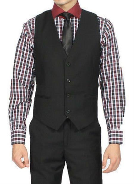 Men's Brown 5 Button Vest + Matching Dress Pants Set + Any Color Shirt & Tie main image 0