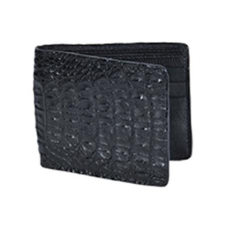 Wild West Boots Wallet-Black Genuine Exotic caiman ~ World Best Alligator ~ Gator Skin