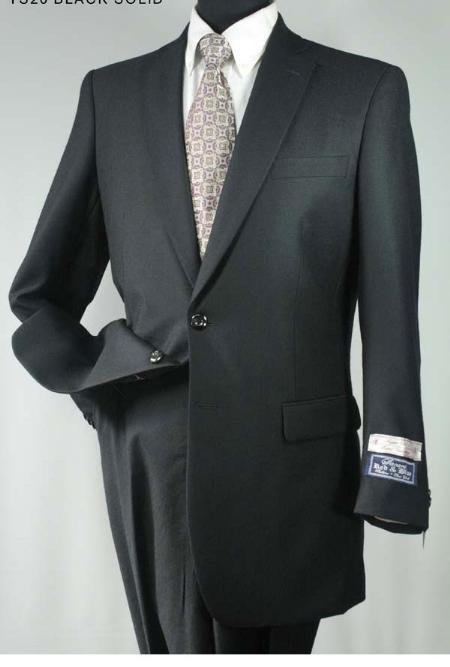 Super 140's Merino Wool 3 Button Side Vents, Flat Front Pant.