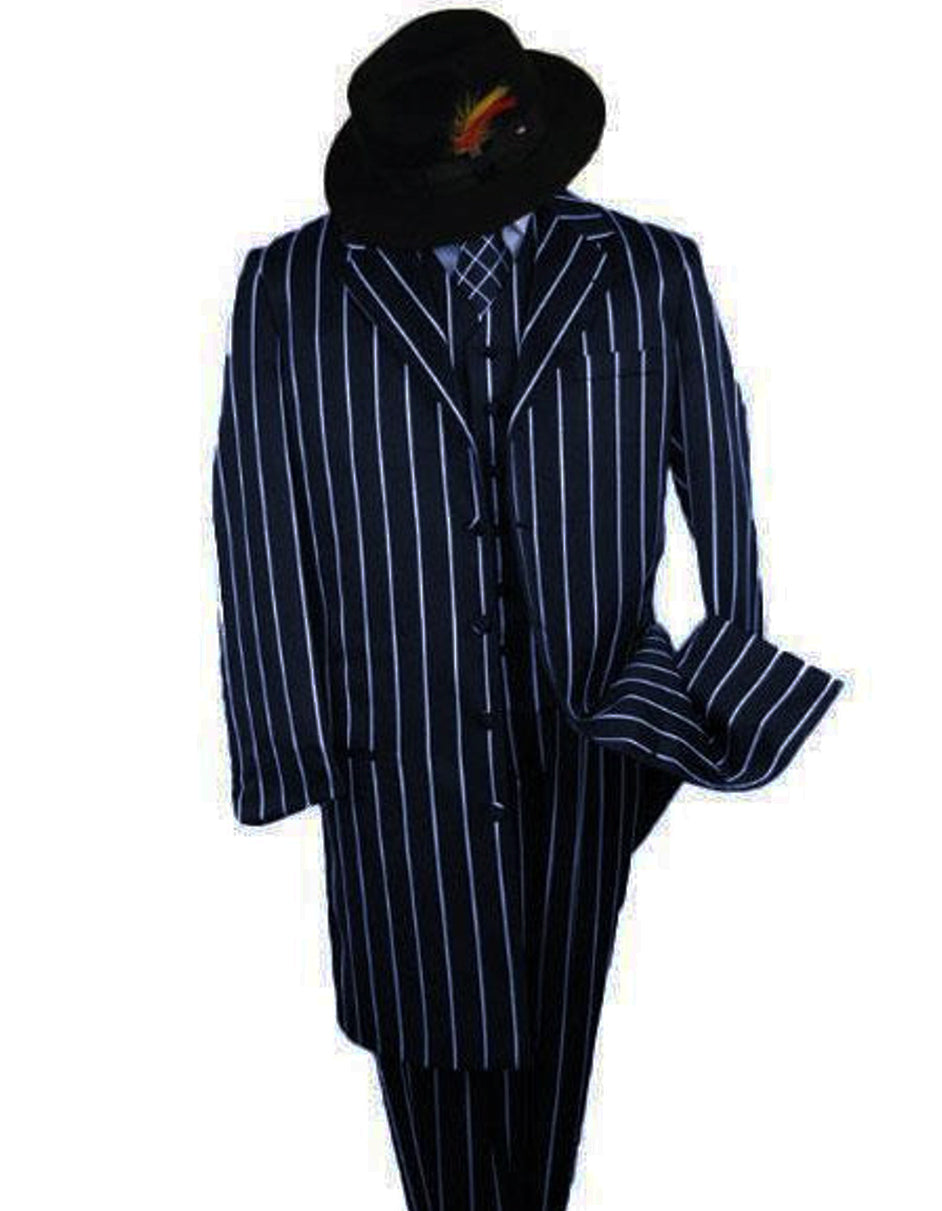 Men’s Chalk Stripe Gangster Suit
